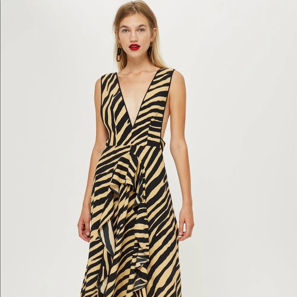 Topshop animal print dress